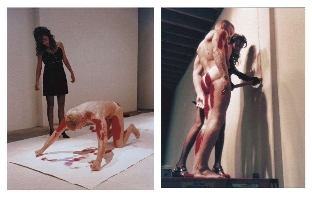 “Red Not Blue”,1992; Stills from performance
